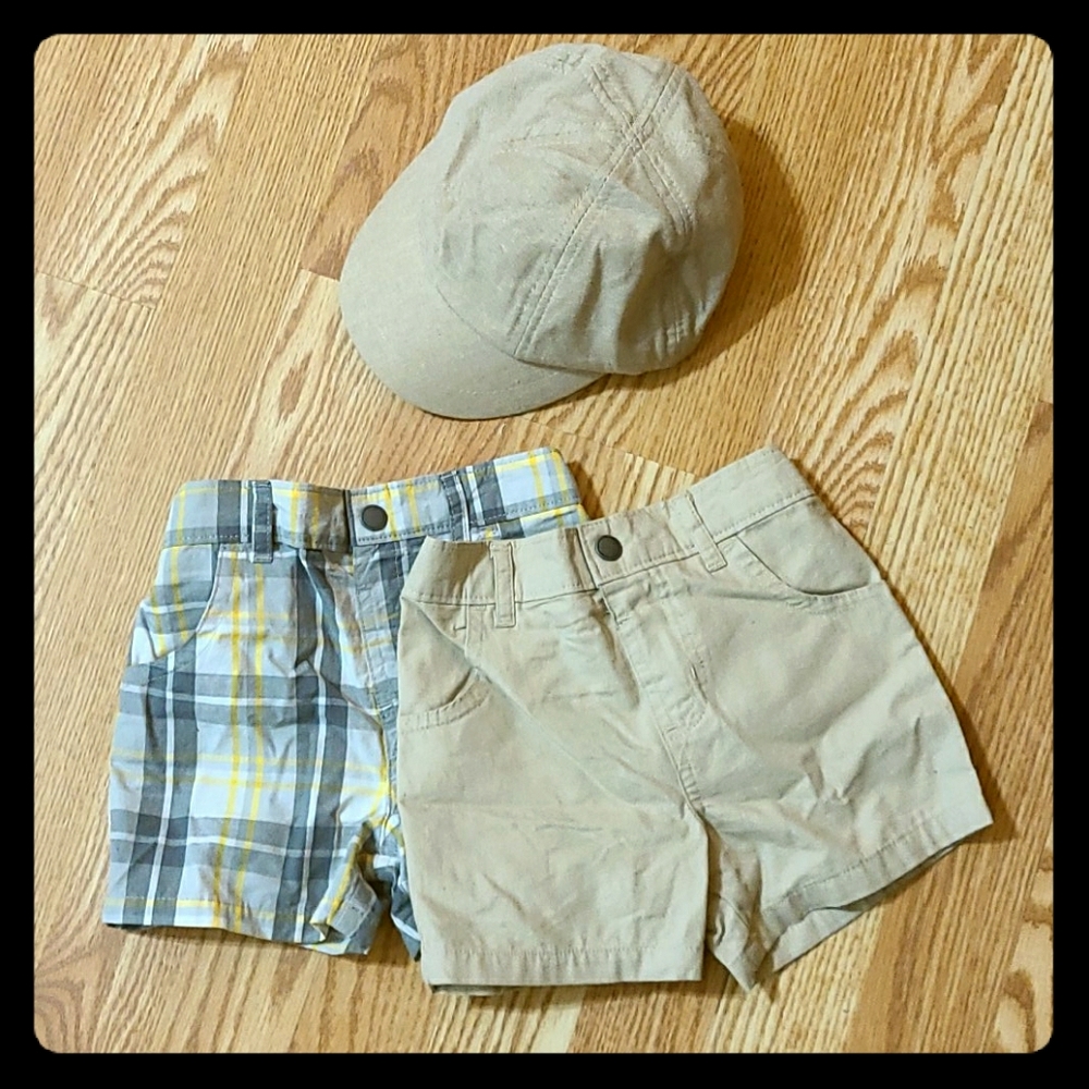 12M Boys 2 Pack Short w/ Matching Hat
